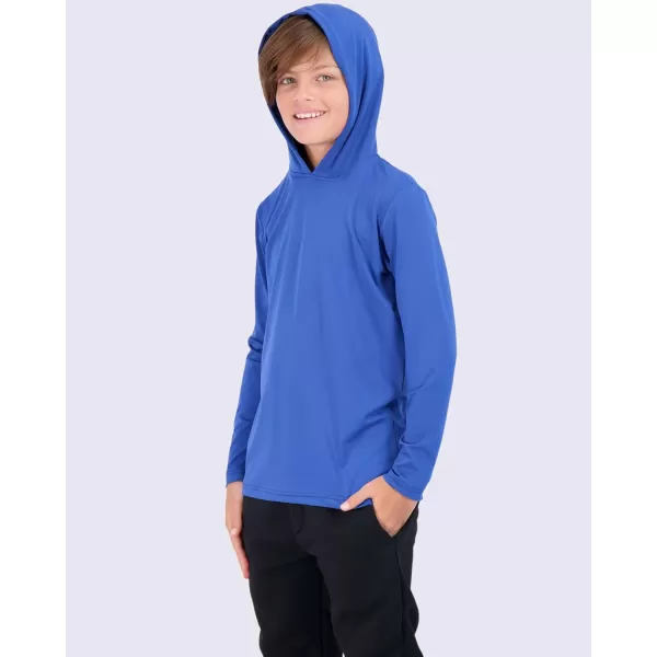 image3 Pack DryFit Youth Boys Teen Active Long Sleeve Hoodie Sweatshirts  Hooded Pullover ShirtsSet D