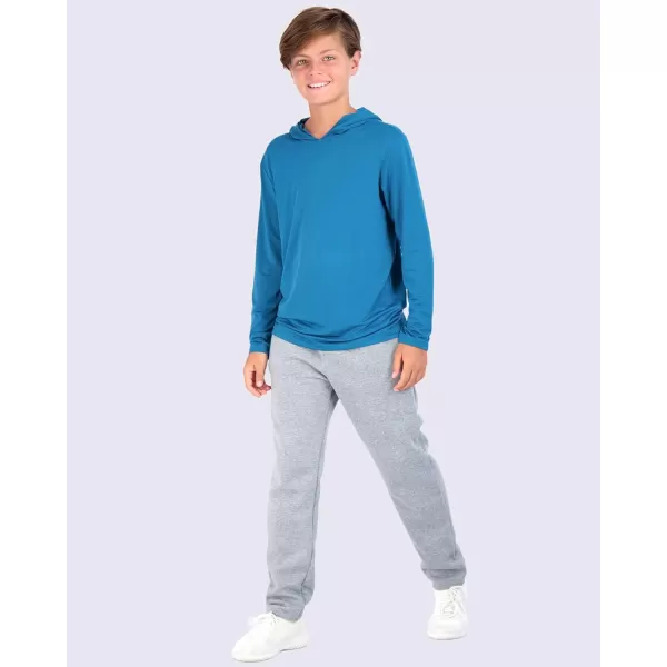 image3 Pack DryFit Youth Boys Teen Active Long Sleeve Hoodie Sweatshirts  Hooded Pullover ShirtsSet I