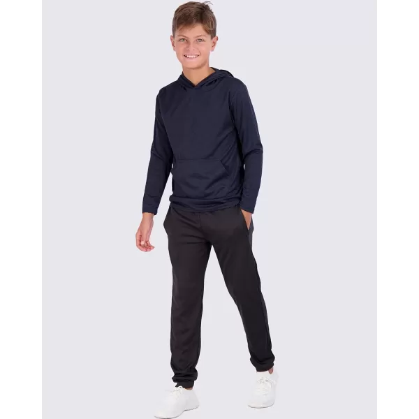 imageReal Essentials 3 Pack Youth Mesh Long Sleeve Pullover Hoodie Active Sweatshirt  Kangaroo Pocket  Boys ampamp GirlsSet 2