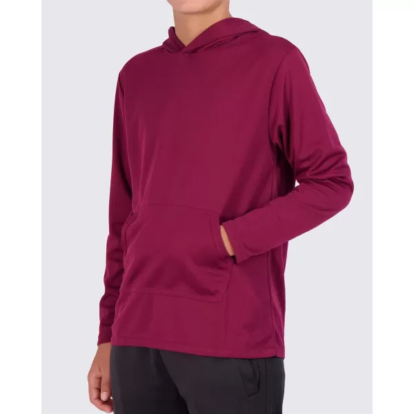imageReal Essentials 3 Pack Youth Mesh Long Sleeve Pullover Hoodie Active Sweatshirt  Kangaroo Pocket  Boys ampamp GirlsSet 4