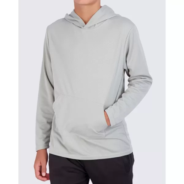imageReal Essentials 3 Pack Youth Mesh Long Sleeve Pullover Hoodie Active Sweatshirt  Kangaroo Pocket  Boys ampamp GirlsSet 9