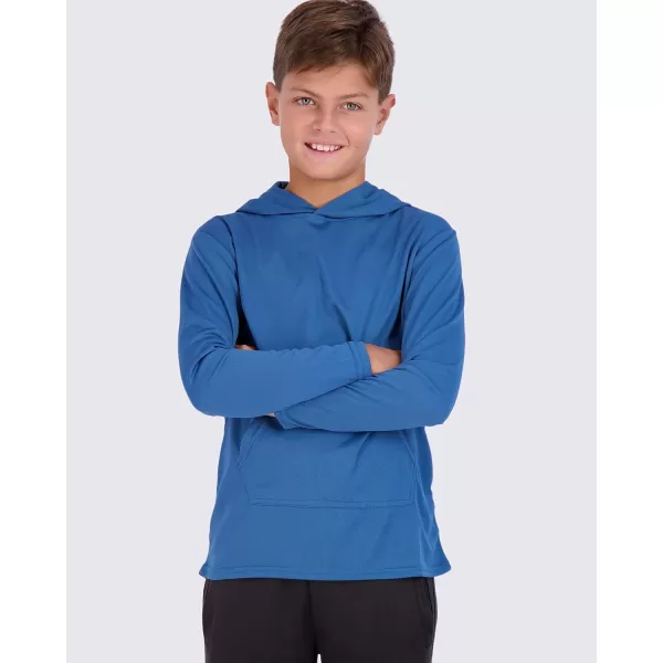 imageReal Essentials 3 Pack Youth Mesh Long Sleeve Pullover Hoodie Active Sweatshirt  Kangaroo Pocket  Boys ampamp GirlsSet 9