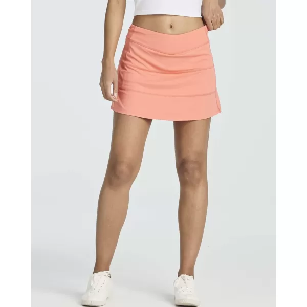 imageReal Essentials 3 PackWomens 14quot Pleated Tennis Skorts Golf Skirt High Waisted Athletic Running Casual Shorts with PocketsSet 4