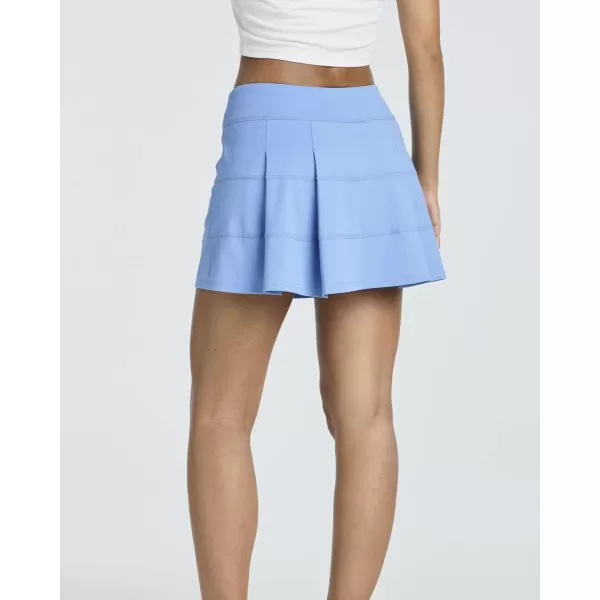 imageReal Essentials 3 PackWomens 14quot Pleated Tennis Skorts Golf Skirt High Waisted Athletic Running Casual Shorts with PocketsSet 4