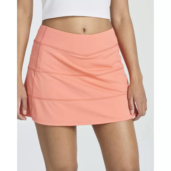 imageReal Essentials 3 PackWomens 14quot Pleated Tennis Skorts Golf Skirt High Waisted Athletic Running Casual Shorts with PocketsSet 4