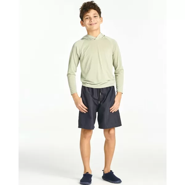 imageReal Essentials 3 PackYouth Rashguard Hoodie UPF UV Sun Protection Long Sleeve Swim Fishing Shirt  Boys ampamp Girls Ages 416Set 1
