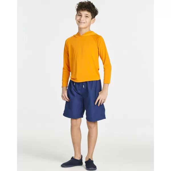 imageReal Essentials 3 PackYouth Rashguard Hoodie UPF UV Sun Protection Long Sleeve Swim Fishing Shirt  Boys ampamp Girls Ages 416Set 3