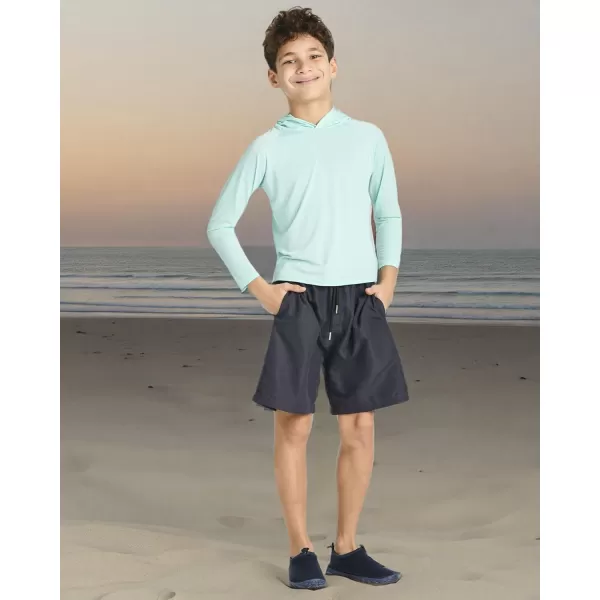 imageReal Essentials 3 PackYouth Rashguard Hoodie UPF UV Sun Protection Long Sleeve Swim Fishing Shirt  Boys ampamp Girls Ages 416Set 7