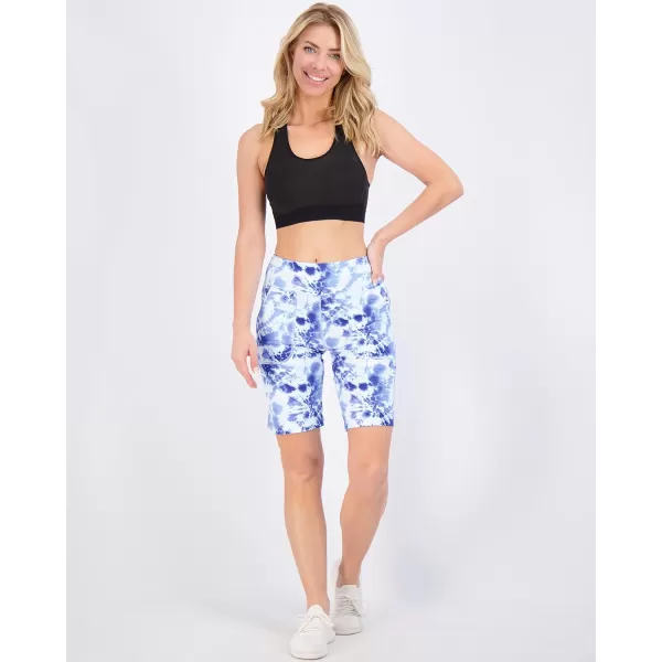 imageReal Essentials 4 Pack Womens 9quot Bermuda Long High Waisted Shorts with Pockets Casual Workout Athletic Available in PlusSet 9