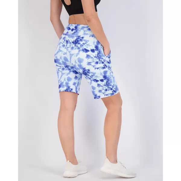 imageReal Essentials 4 Pack Womens 9quot Bermuda Long High Waisted Shorts with Pockets Casual Workout Athletic Available in PlusSet 9