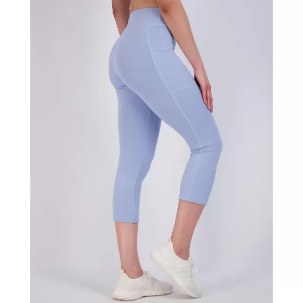 imageReal Essentials 4 Pack Womens Capri Leggings with Pockets Casual Yoga Workout Exercise Pants Available in Plus SizeSet 3