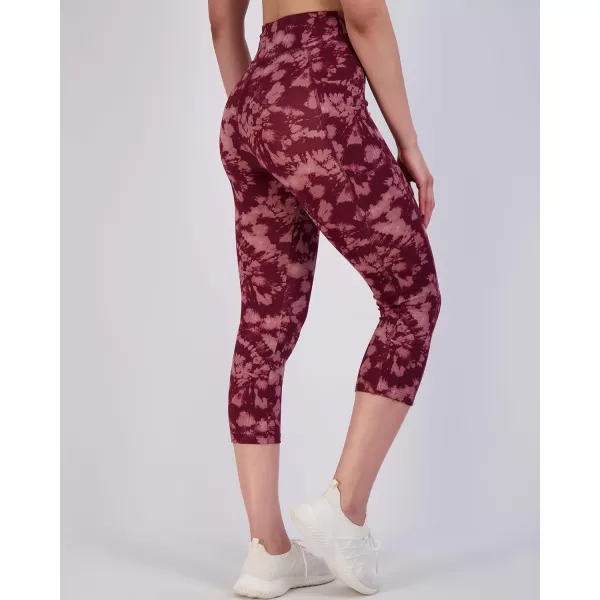 imageReal Essentials 4 Pack Womens Capri Leggings with Pockets Casual Yoga Workout Exercise Pants Available in Plus SizeSet 7