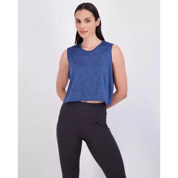 imageReal Essentials 5 Pack Womens Dry Fit Crop Summer Tank Top  Gym Yoga Workout Sports Tee Available in Plus SizeSet 7