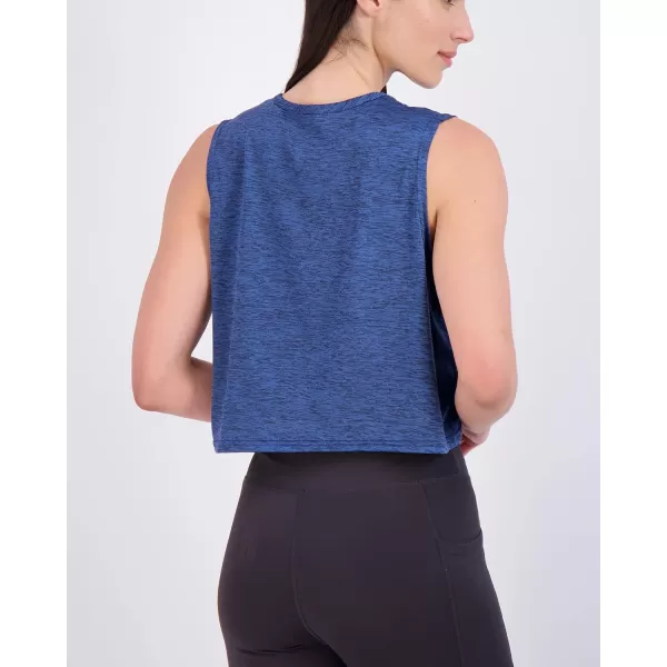 imageReal Essentials 5 Pack Womens Dry Fit Crop Summer Tank Top  Gym Yoga Workout Sports Tee Available in Plus SizeSet 7