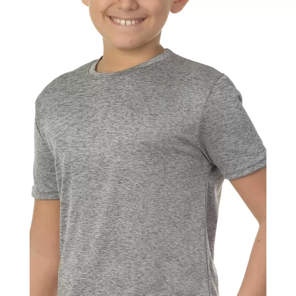 imageReal Essentials 5 Pack Youth DryFit Wicking Active Athletic Performance Short Sleeve TShirt Boys ampamp Girls ShirtsSet B