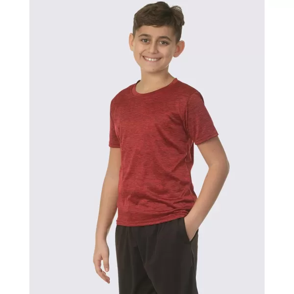 imageReal Essentials 5 Pack Youth DryFit Wicking Active Athletic Performance Short Sleeve TShirt Boys ampamp Girls ShirtsSet B