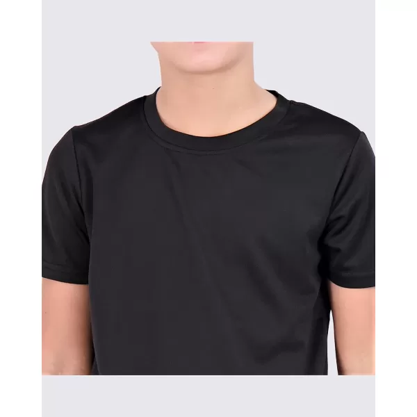 imageReal Essentials 5 Pack Youth Mesh Moisture Wicking Active Athletic Performance ShortSleeve TShirt Boys ampamp GirlsSet D