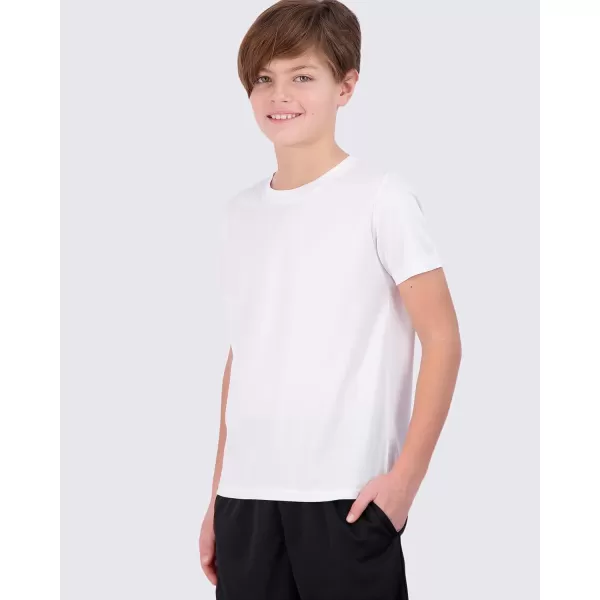 imageReal Essentials 5 Pack Youth Mesh Moisture Wicking Active Athletic Performance ShortSleeve TShirt Boys ampamp GirlsSet F