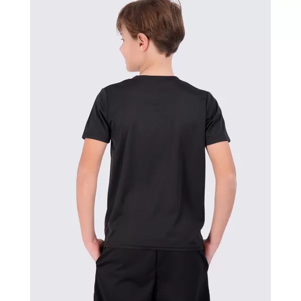 imageReal Essentials 5 Pack Youth Mesh Moisture Wicking Active Athletic Performance ShortSleeve TShirt Boys ampamp GirlsSet F