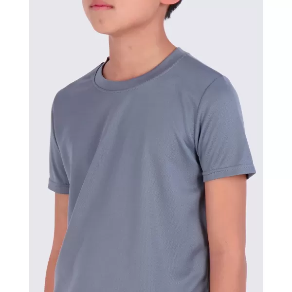 imageReal Essentials 5 Pack Youth Mesh Moisture Wicking Active Athletic Performance ShortSleeve TShirt Boys ampamp GirlsSet K