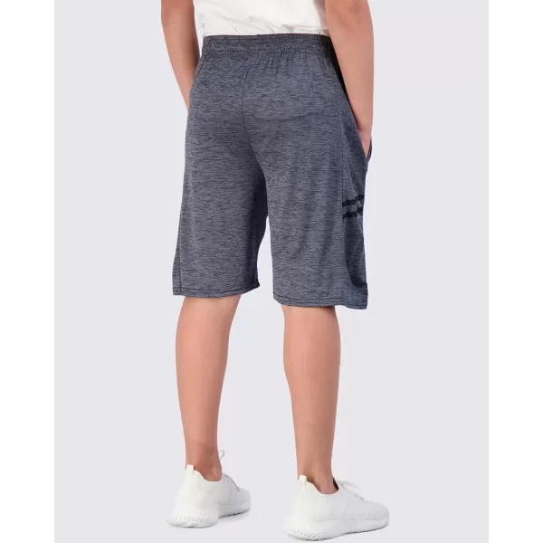 imageReal Essentials 5Pack Youth DryFit Active Athletic Basketball Gym Shorts with Pockets Boys ampamp GirlsSet E