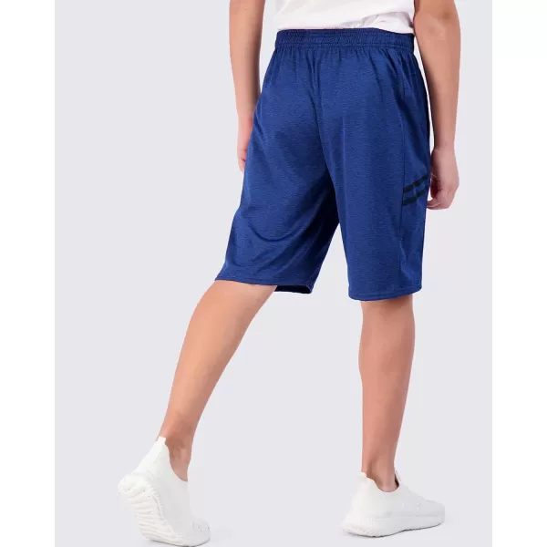 imageReal Essentials 5Pack Youth DryFit Active Athletic Basketball Gym Shorts with Pockets Boys ampamp GirlsSet I