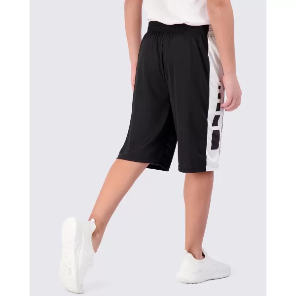 imageReal Essentials 5Pack Youth DryFit Active Athletic Basketball Gym Shorts with Pockets Boys ampamp GirlsSet J