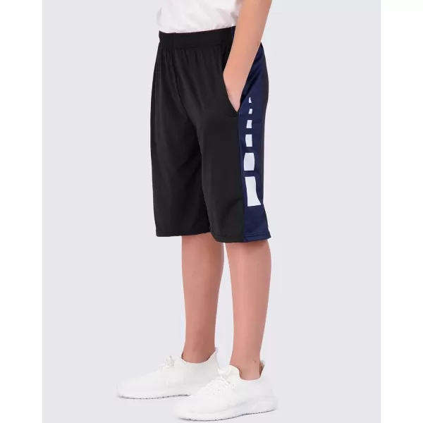 imageReal Essentials 5Pack Youth DryFit Active Athletic Basketball Gym Shorts with Pockets Boys ampamp GirlsSet J