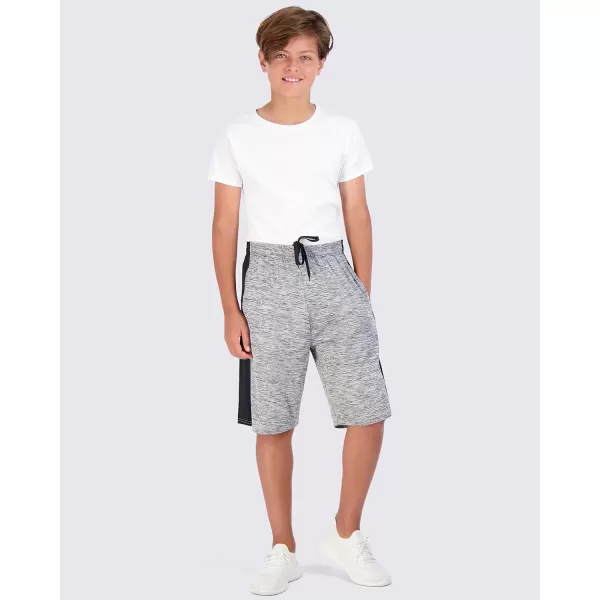 imageReal Essentials 5Pack Youth DryFit Active Athletic Basketball Gym Shorts with Pockets Boys ampamp GirlsSet a
