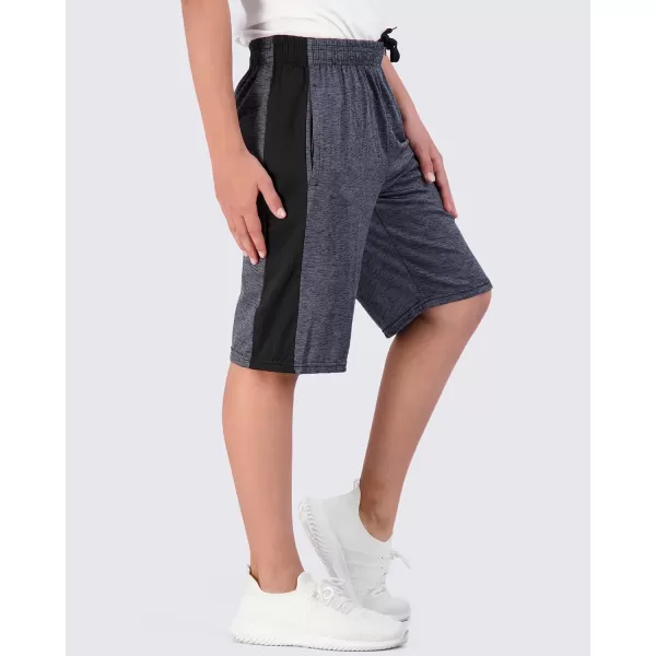 imageReal Essentials 5Pack Youth DryFit Active Athletic Basketball Gym Shorts with Pockets Boys ampamp GirlsSet a