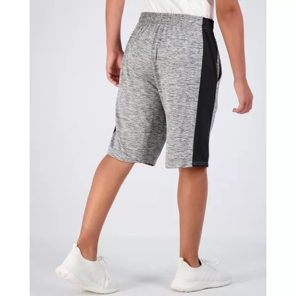 imageReal Essentials 5Pack Youth DryFit Active Athletic Basketball Gym Shorts with Pockets Boys ampamp GirlsSet a
