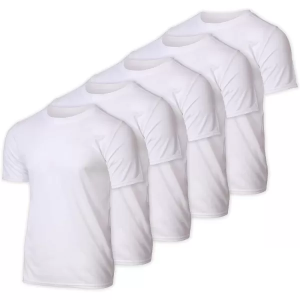 imageReal Essentials 5 Pack Youth Mesh Moisture Wicking Active Athletic Performance ShortSleeve TShirt Boys ampamp GirlsSet B