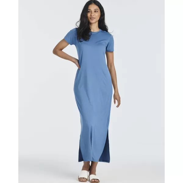 image3Pack Womens Casual Short Sleeve Maxi TShirt Dress  Summer Dress with Slit ampamp Pockets Available in Plus SizeSet 1