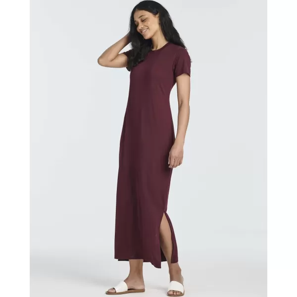 image3Pack Womens Casual Short Sleeve Maxi TShirt Dress  Summer Dress with Slit ampamp Pockets Available in Plus SizeSet 3