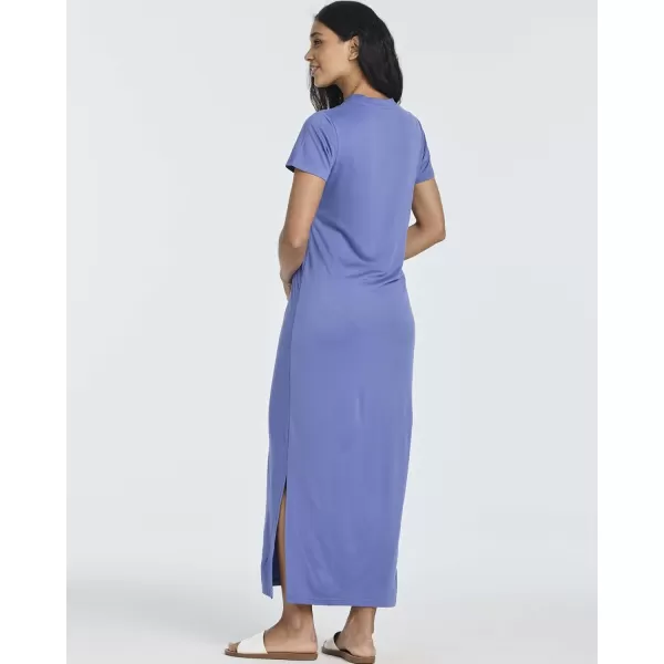 image3Pack Womens Casual Short Sleeve Maxi TShirt Dress  Summer Dress with Slit ampamp Pockets Available in Plus SizeSet 6