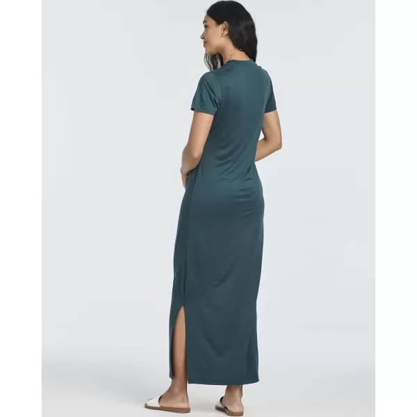 image3Pack Womens Casual Short Sleeve Maxi TShirt Dress  Summer Dress with Slit ampamp Pockets Available in Plus SizeSet 7