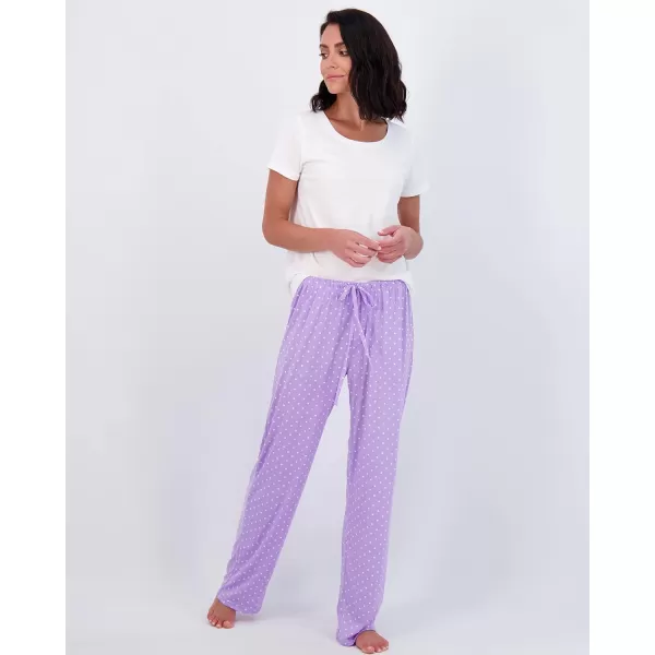 imageReal Essentials 3 Pack Womens UltraSoft Comfy Pajama Lounge Pants Sleepwear Available In Fleece ampamp Soft Knit in Plus SizeSoft Knit Set a