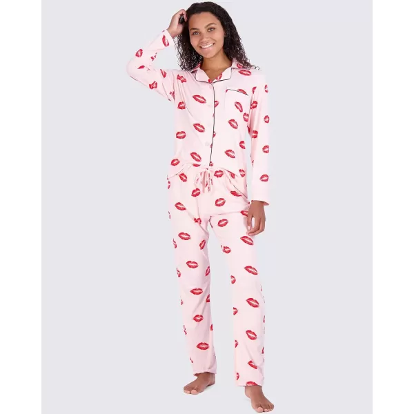 imageReal Essentials 4 Piece Womens Long ampamp Short Sleeve Button Down Pajama Set  Ultra Soft Available In Plus SizeLong Sleeve  Set 10
