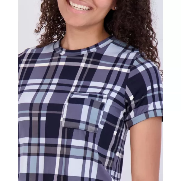 imageReal Essentials 4 Piece Womens Short Sleeve Top with Shorts Pajama Set  UltraSoft Lounge ampamp Sleepwear Available In PlusSet 10