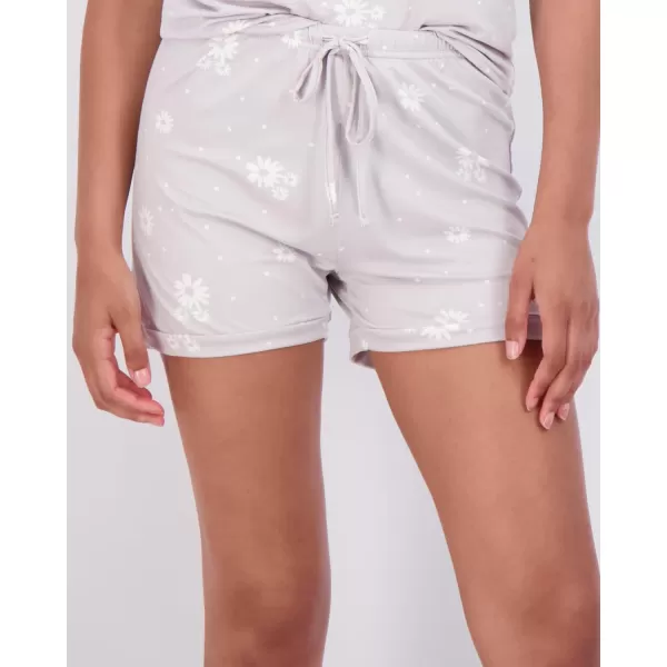 imageReal Essentials 4 Piece Womens Short Sleeve Top with Shorts Pajama Set  UltraSoft Lounge ampamp Sleepwear Available In PlusSet 12