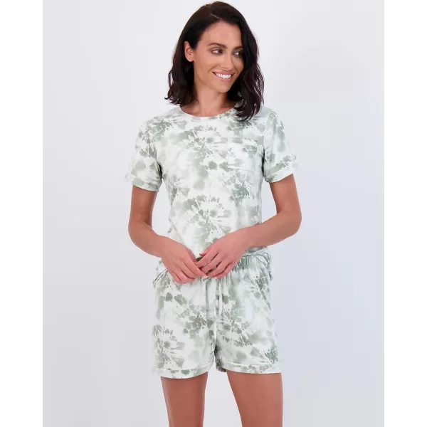 imageReal Essentials 4 Piece Womens Short Sleeve Top with Shorts Pajama Set  UltraSoft Lounge ampamp Sleepwear Available In PlusSet 7