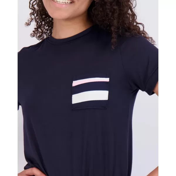 imageReal Essentials 4 Piece Womens Short Sleeve Top with Shorts Pajama Set  UltraSoft Lounge ampamp Sleepwear Available In PlusSet 9