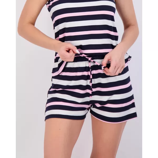 imageReal Essentials 3 Pack Womens Cami Top and Short Pajama Set Sexy Soft Pajamas for Women Available in Plus SizeSet 4