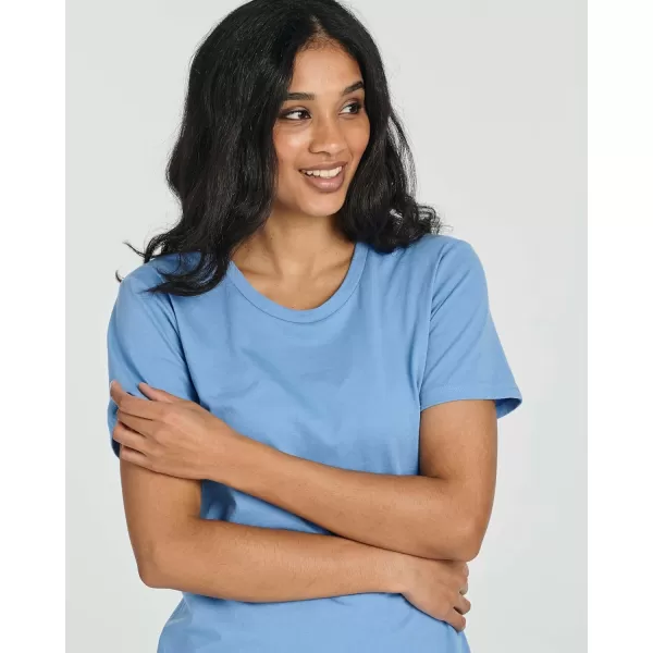 imageReal Essentials 3 Pack Womens Cotton Short Sleeve Nightgowns Sleepshirt Nightshirt Available In Plus SizeSet 2