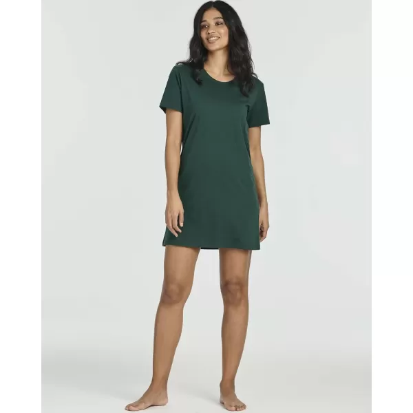 imageReal Essentials 3 Pack Womens Cotton Short Sleeve Nightgowns Sleepshirt Nightshirt Available In Plus SizeSet 2