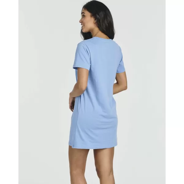 imageReal Essentials 3 Pack Womens Cotton Short Sleeve Nightgowns Sleepshirt Nightshirt Available In Plus SizeSet 2