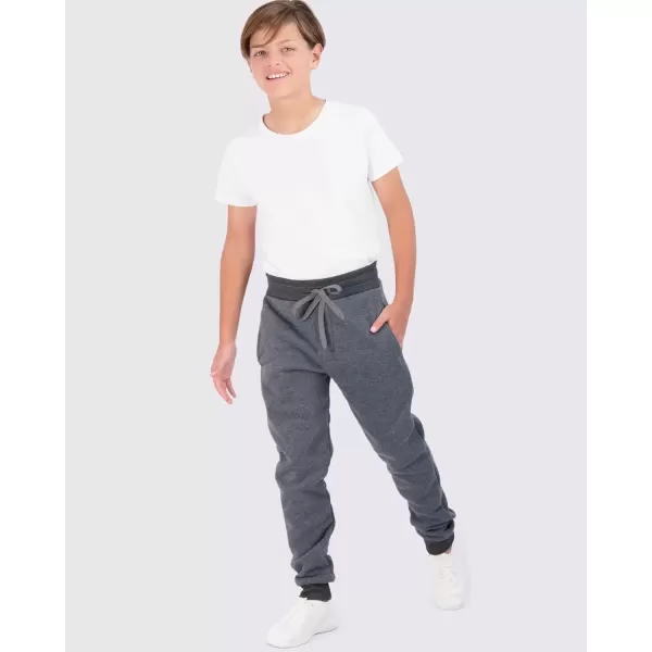 imageReal Essentials 3 Pack Boys Cotton Active Fleece Jogger SweatpantsSet D