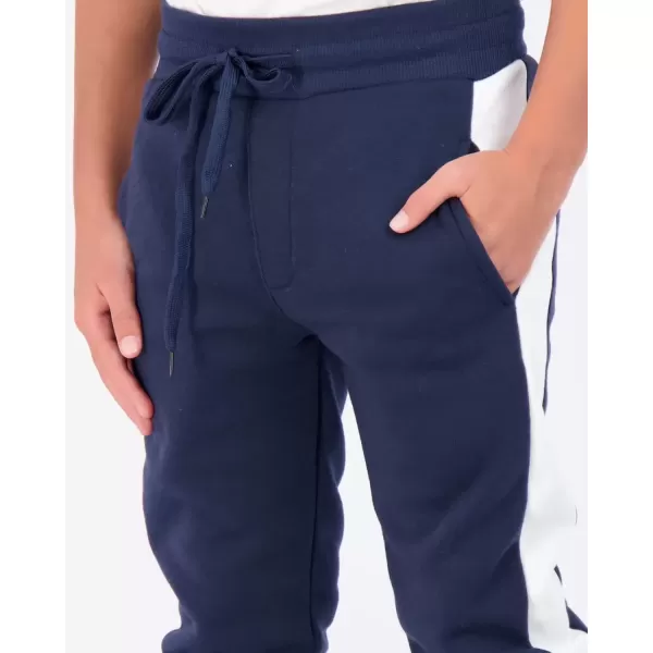 imageReal Essentials 3 Pack Boys Cotton Active Fleece Jogger SweatpantsSet F