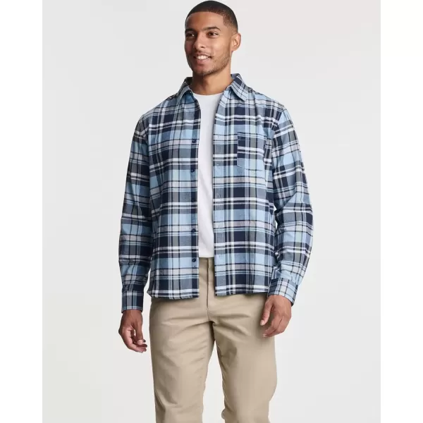 imageReal Essentials 3 Pack Mens RegularFit Long Sleeve Poplin Button Down Shirt with Pocket Available in Big ampamp TallSet 5