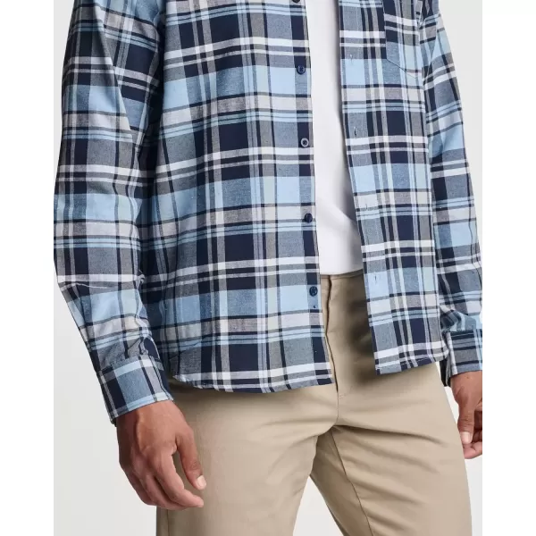 imageReal Essentials 3 Pack Mens RegularFit Long Sleeve Poplin Button Down Shirt with Pocket Available in Big ampamp TallSet 5